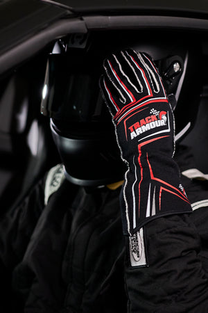 track armour racing glove closing helmet
